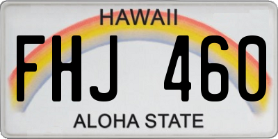 HI license plate FHJ460