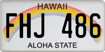 HI license plate FHJ486