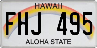 HI license plate FHJ495