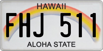 HI license plate FHJ511