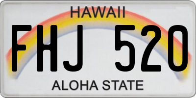 HI license plate FHJ520