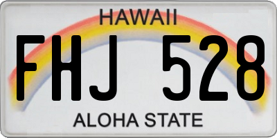 HI license plate FHJ528