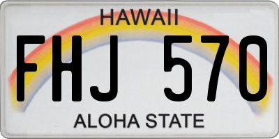 HI license plate FHJ570