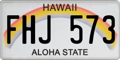 HI license plate FHJ573