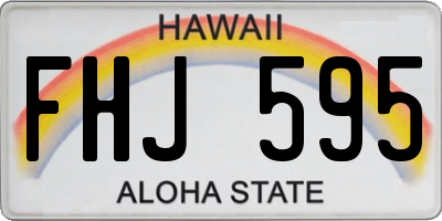 HI license plate FHJ595