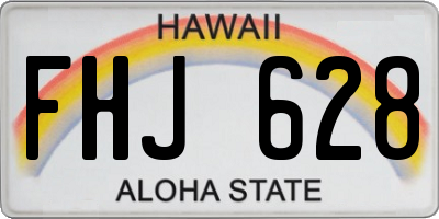 HI license plate FHJ628