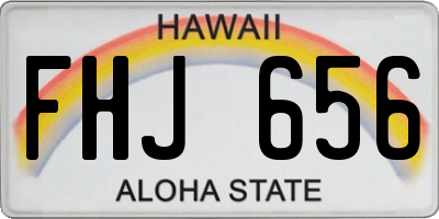 HI license plate FHJ656