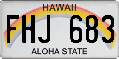 HI license plate FHJ683