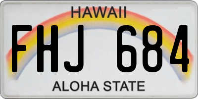 HI license plate FHJ684