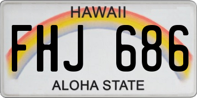 HI license plate FHJ686