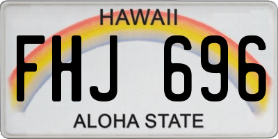 HI license plate FHJ696