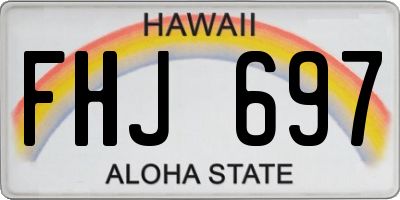 HI license plate FHJ697