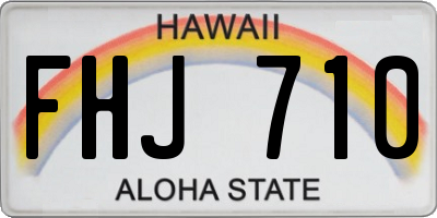 HI license plate FHJ710