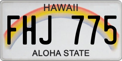 HI license plate FHJ775