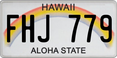 HI license plate FHJ779