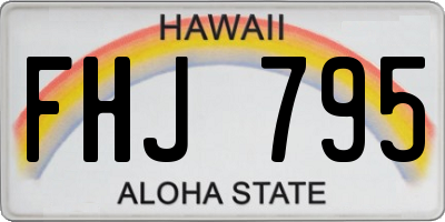 HI license plate FHJ795