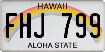 HI license plate FHJ799