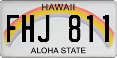 HI license plate FHJ811