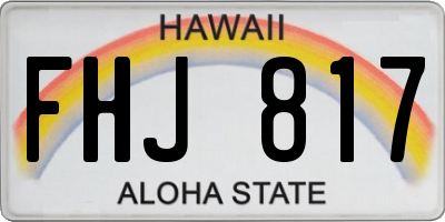 HI license plate FHJ817