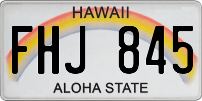 HI license plate FHJ845
