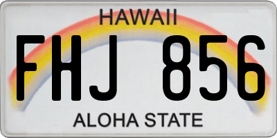 HI license plate FHJ856