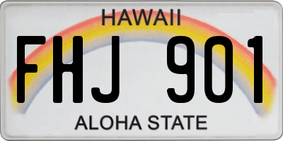 HI license plate FHJ901