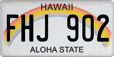 HI license plate FHJ902