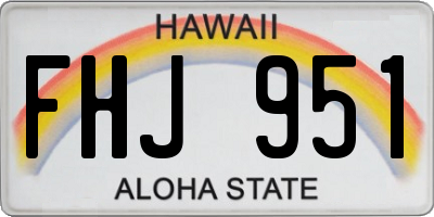 HI license plate FHJ951