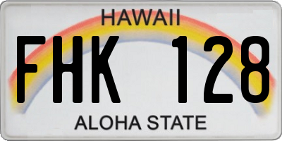 HI license plate FHK128