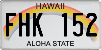HI license plate FHK152