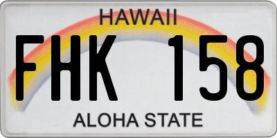 HI license plate FHK158