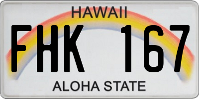 HI license plate FHK167