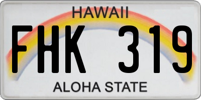 HI license plate FHK319