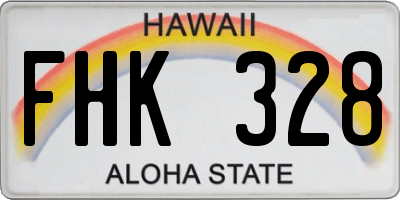 HI license plate FHK328