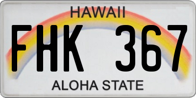 HI license plate FHK367