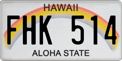 HI license plate FHK514