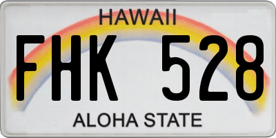HI license plate FHK528