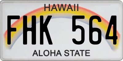 HI license plate FHK564
