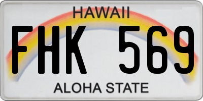 HI license plate FHK569