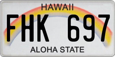 HI license plate FHK697