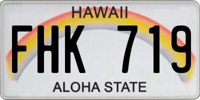 HI license plate FHK719