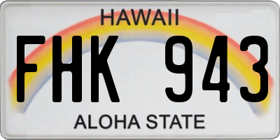 HI license plate FHK943