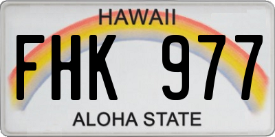 HI license plate FHK977
