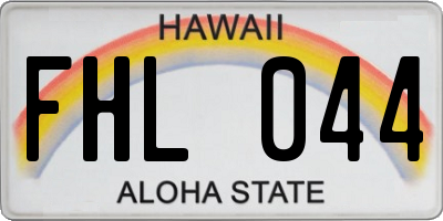 HI license plate FHL044