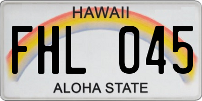 HI license plate FHL045