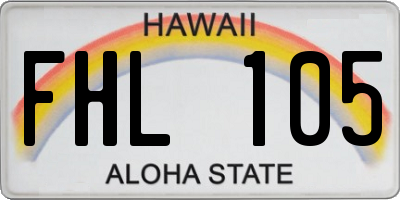 HI license plate FHL105