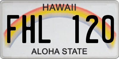 HI license plate FHL120