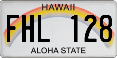 HI license plate FHL128