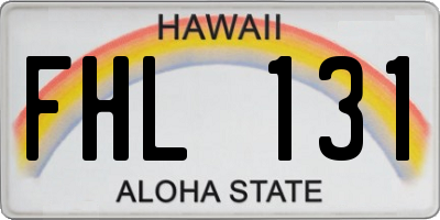 HI license plate FHL131