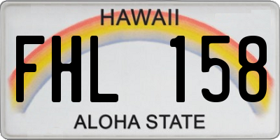 HI license plate FHL158